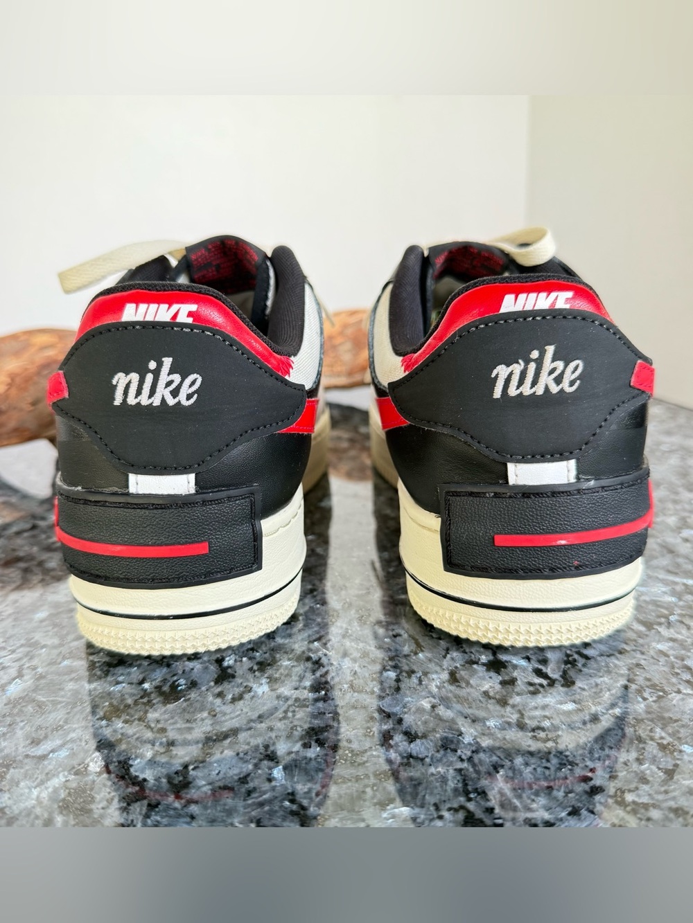 Nike AF 1 Air Force Ones Shadow W Sz 10, Summit White/University Red DR7883-102 - Picture 5 of 13